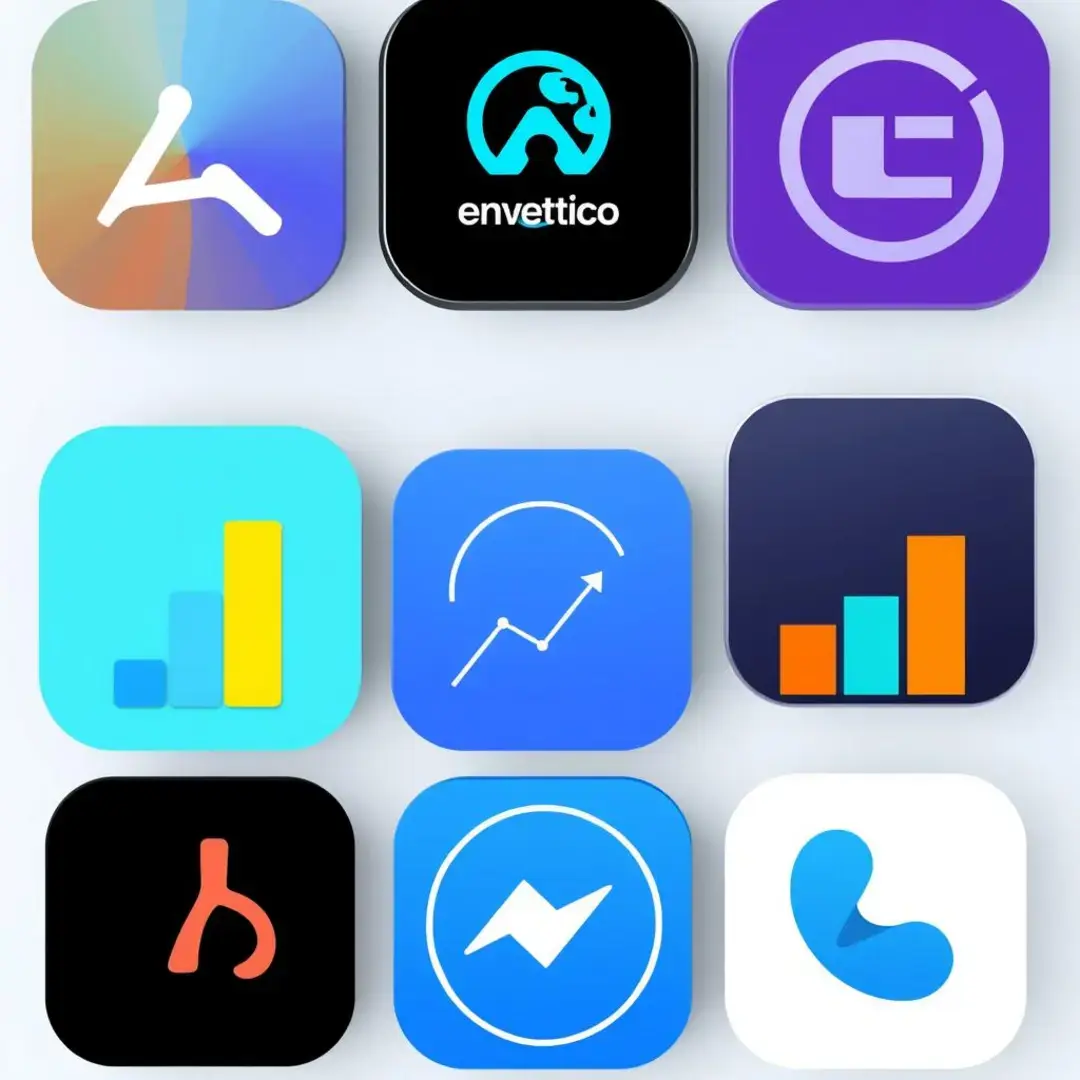 Various app logos with graphs comparing content recommendation features.