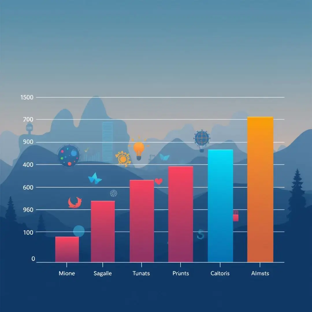 Bar chart comparing top AI application features and performance.