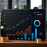 Graph showcasing lead scoring metrics with AI analysis.