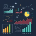 Graphs, charts, and algorithms illustrating demand forecasting trends.