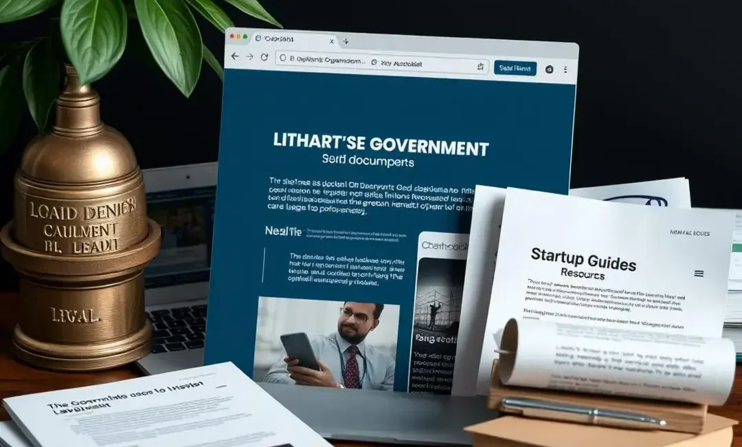 Government websites, legal documents, startup guides, support resources.