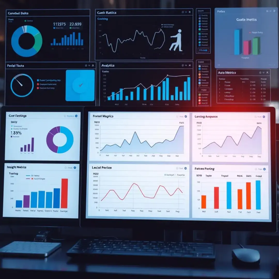 Graphs, analytics, user interface, data visualization, sales metrics, insights.