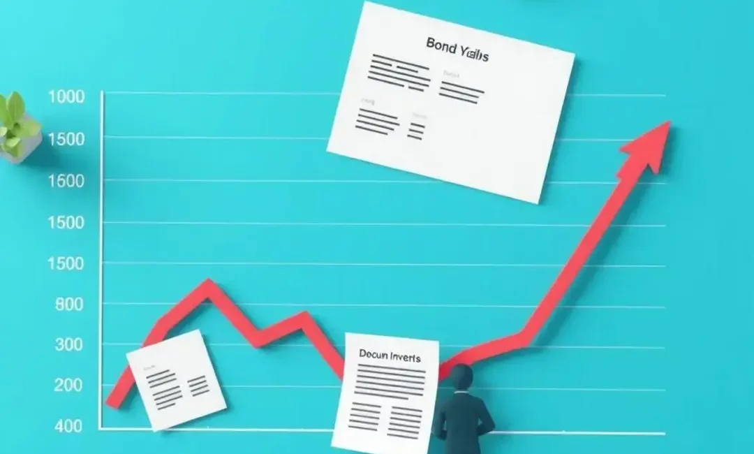 Graph showing bond yields, debenture documents, and startup investors.