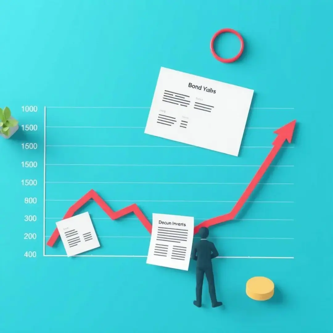 Graph showing bond yields, debenture documents, and startup investors.