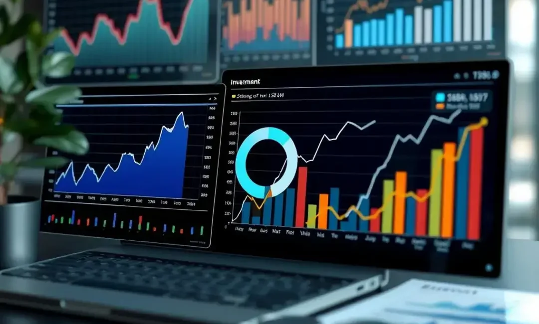 Graphs, charts, startup financial data, growth metrics, investment analysis.