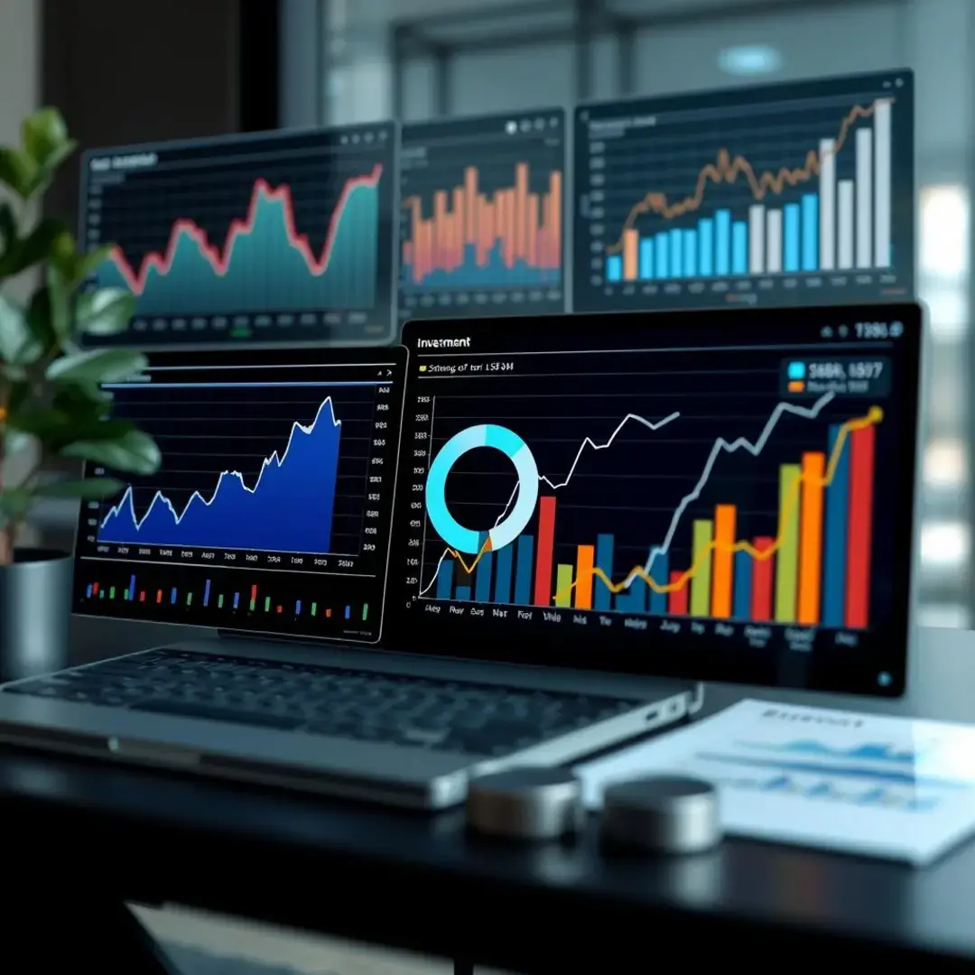 Graphs, charts, startup financial data, growth metrics, investment analysis.