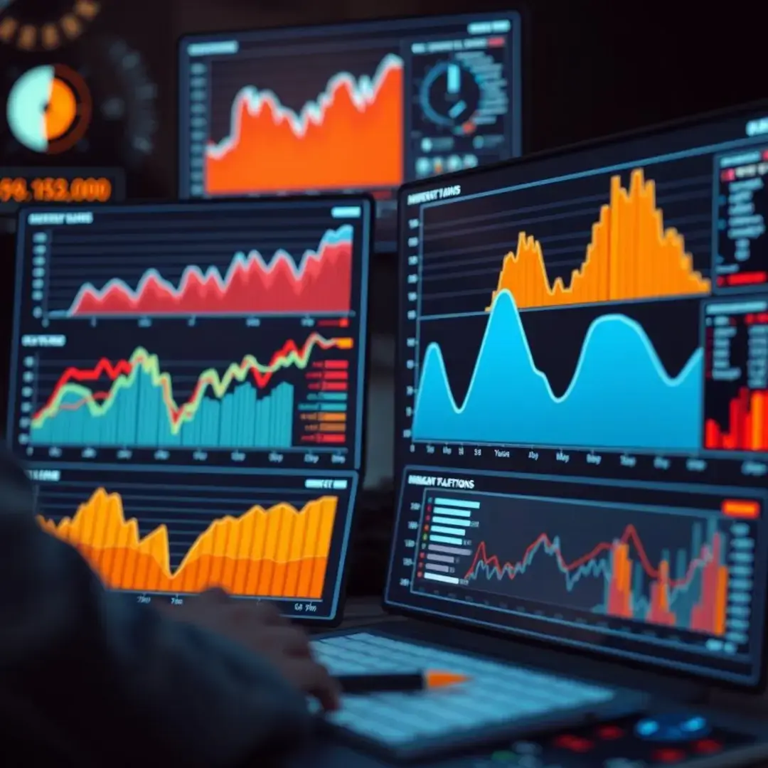 Graphs showing anomalies, AI algorithms, and clear insights.