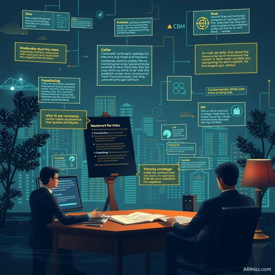 AI analyzes contracts, highlighting key terms and risks.