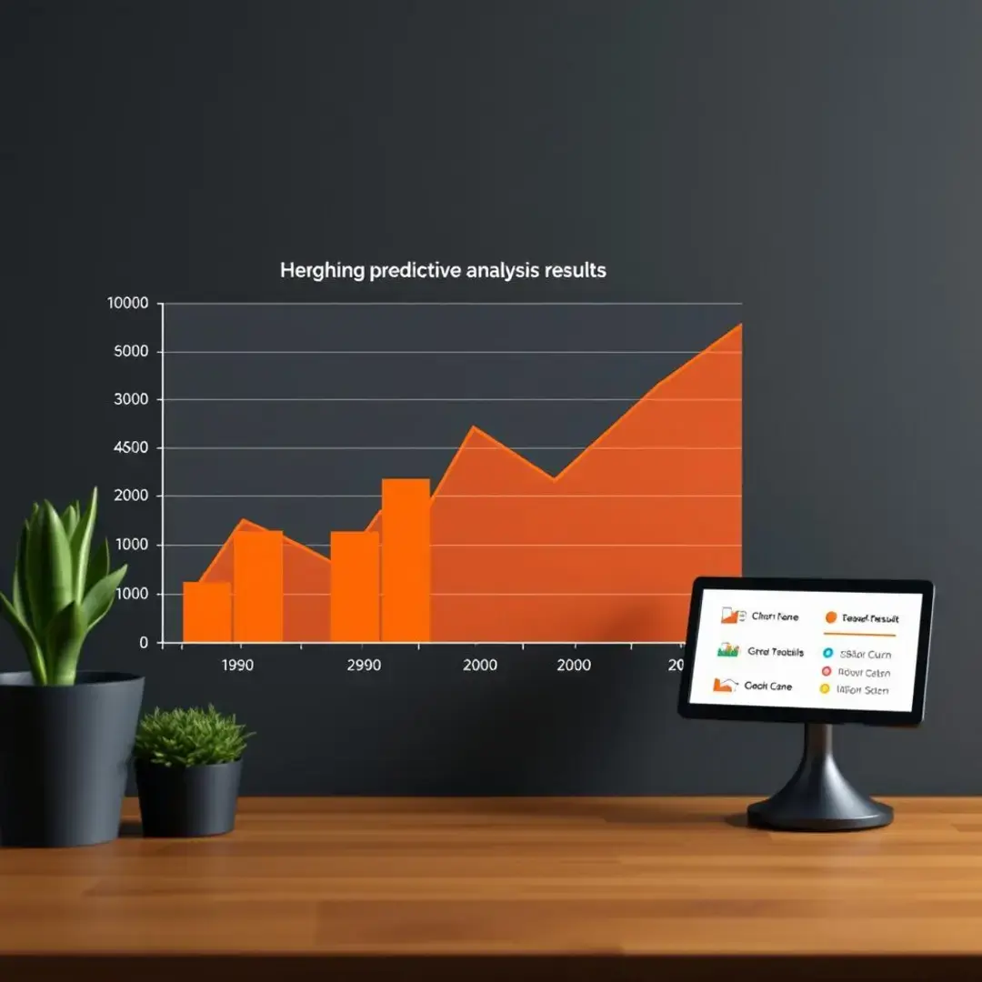 Graph showing reduced churn rates with predictive analysis results.