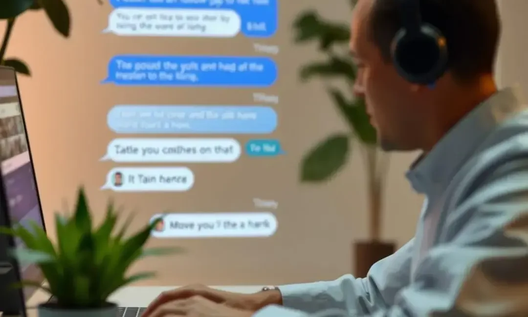 Chat Interfaces 6 User typing on a chat interface with AI responses displayed.
