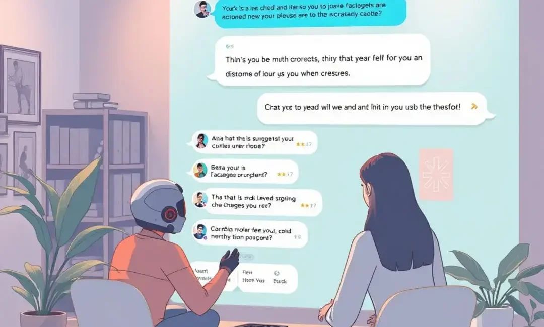 Chatbot interface with FAQs, user interactions, and automated responses.