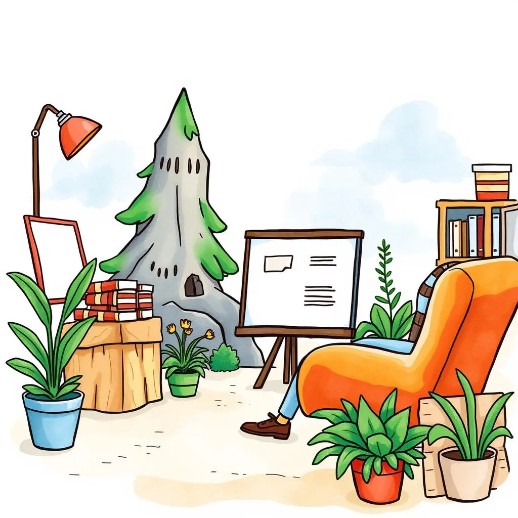Partnership proposal generator: Develop professional affiliate partnership proposals 1 Cozy workspace featuring plants and tools for creating partnership proposals