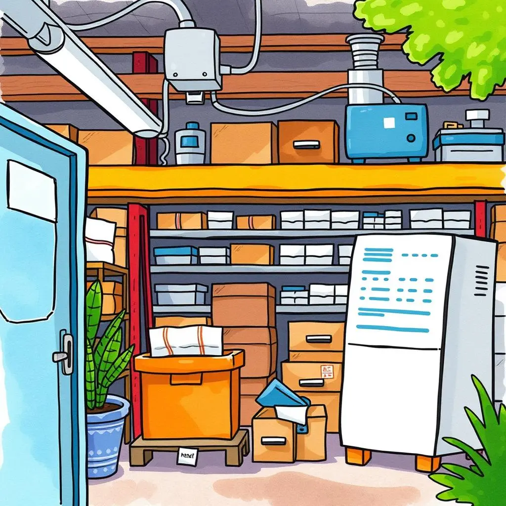 Asset overview generator: Summarize asset inventory status quickly 1 Storage area showcasing organized asset inventory for effective asset management tools.