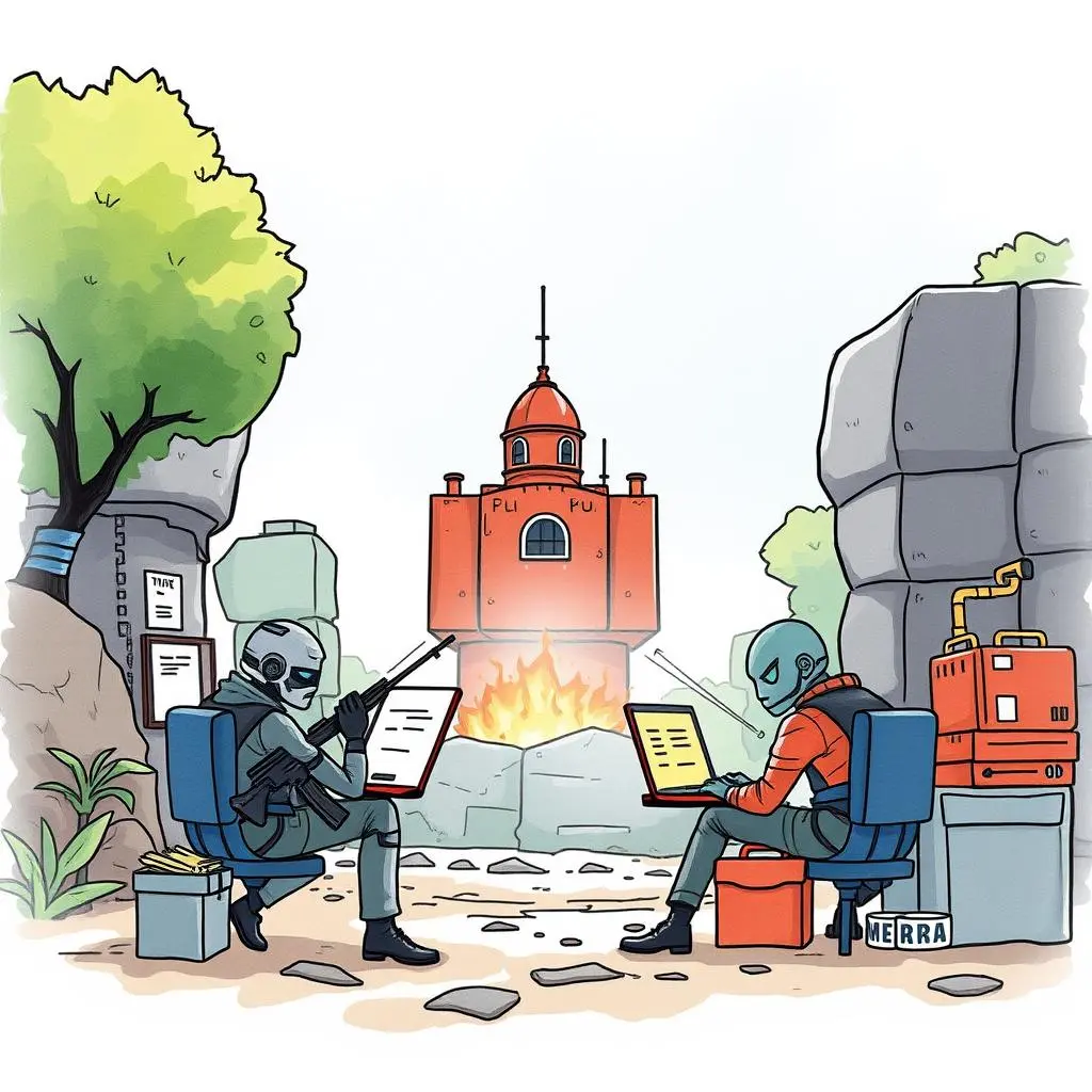 Threat model creator: Develop structured threat models from user input 1 Two professionals analyze threat models in a simulated attack environment.
