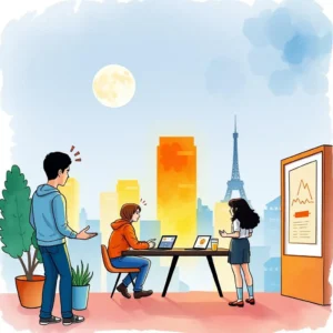 Goal setting wizard: Generate precise objectives for your research 5 A team of professionals collaborates on a goal-setting project in a vibrant city setting.