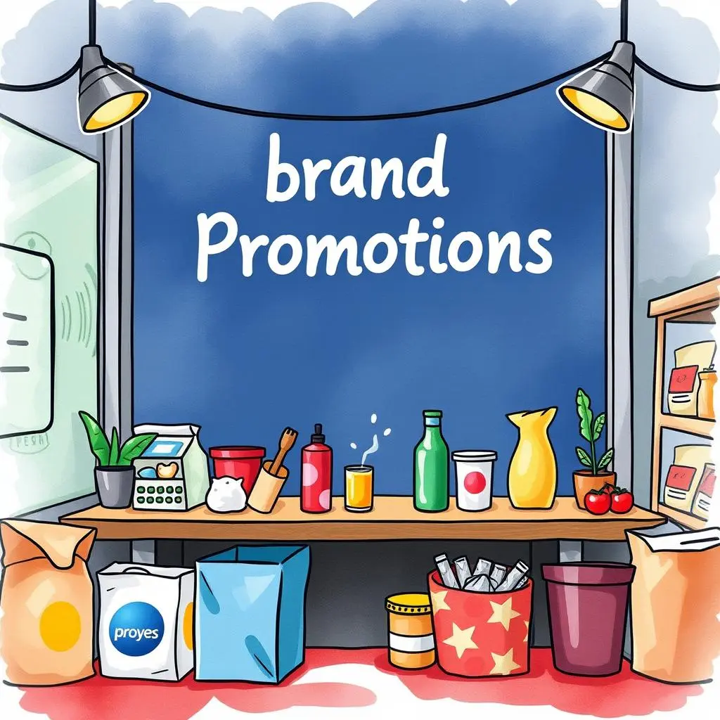 Budget allocation simulator: Simulate budget distribution for promotions easily 1 Colorful workspace illustrating brand promotions and budget tools.