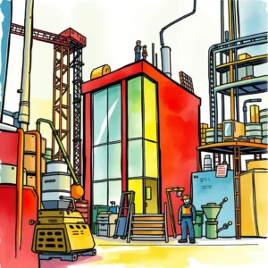 Risk Assessment Analyzer tool displayed at an industrial site with administrative focus on building operations.