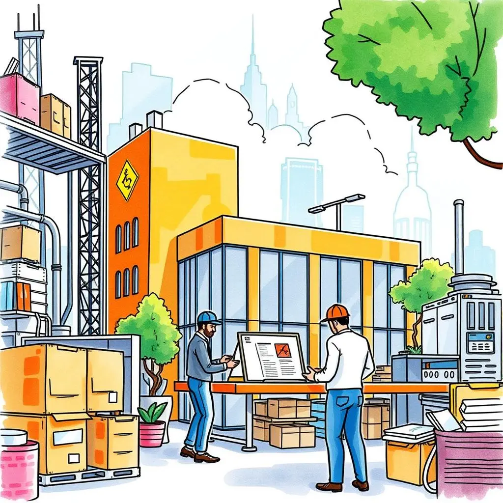 Vendor inquiry assistant: Streamline communication with vendors and suppliers 1 Facilities managers discussing vendor communications in a busy operations environment.