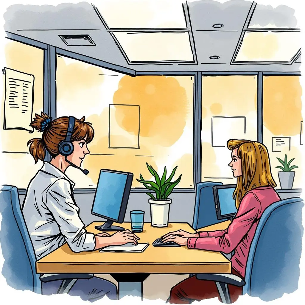 Interaction quality evaluator: Assess calls and propose performance improvements 1 Customer service representatives assessing call quality performance
