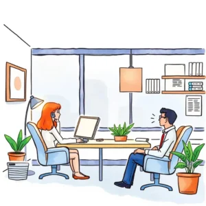 Performance review insights generator: Extract key points for agent assessments 2 A customer service specialist conducts a performance review with an agent.