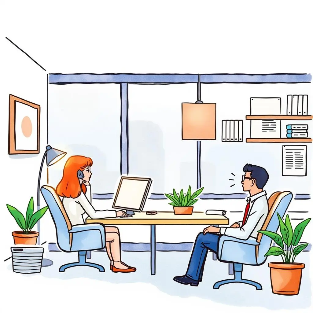 Performance review insights generator: Extract key points for agent assessments 1 A customer service specialist conducts a performance review with an agent.