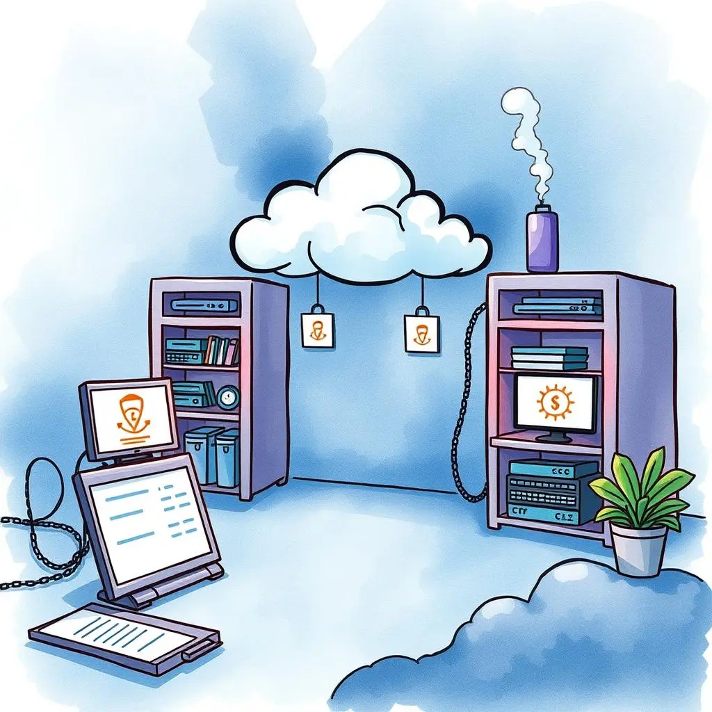 Incident response plan builder: Generate detailed incident response plans for compliance 1 Colorful illustration of it workspace focused on cloud compliance and security.