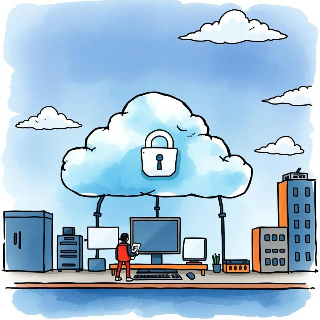 Vulnerability assessment synthesizer: Summarize vulnerabilities in external vendors 1 Person analyzing data in a secure cloud environment with vendor oversight.