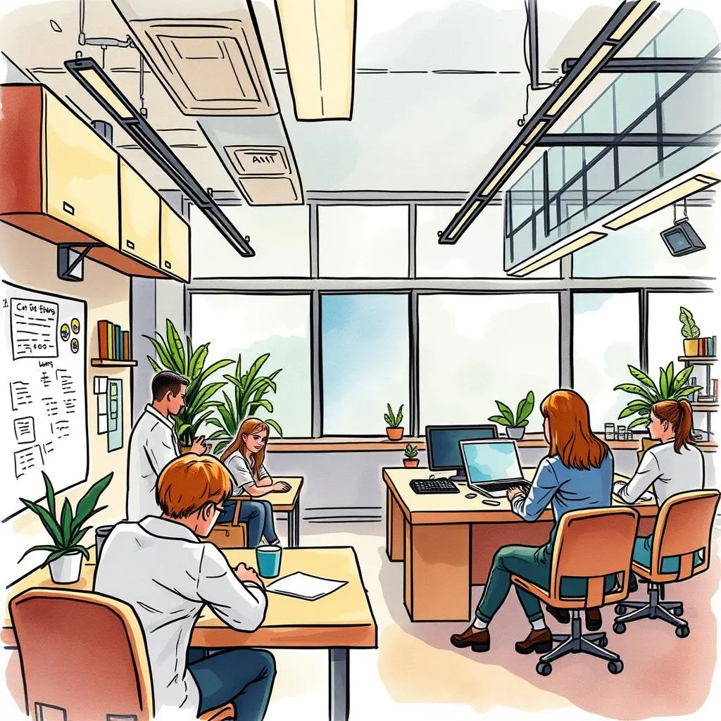 Influence mapping tool: Map out influence levels of stakeholders 1 Collaborative workspace showing cross-functional team discussing influence mapping tool.