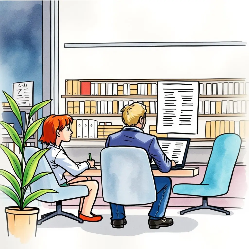 Service resolution text assistant: Create text for effective service resolutions 1 Service Resolution Text Assistant tool in a customer support setting with two professionals.