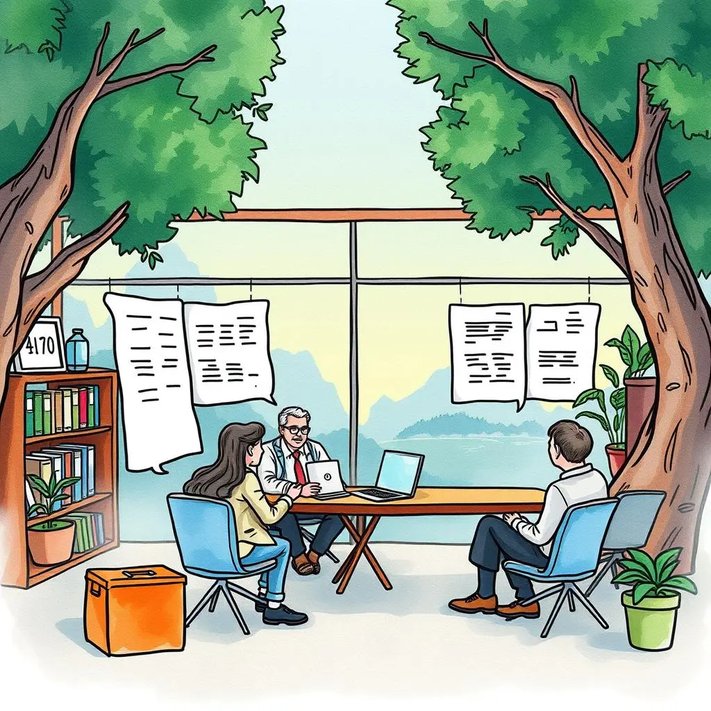 Stakeholder engagement summarizer: Concisely collate discussion points for stakeholders 1 Group meeting in a bright space, discussing stakeholder engagement points.
