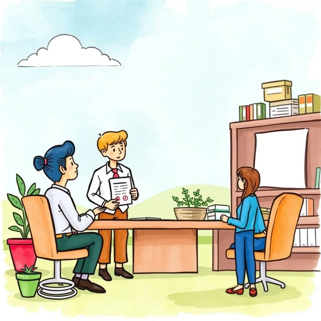Compliance Checker tool illustrated in HR meeting discussing payroll document violations