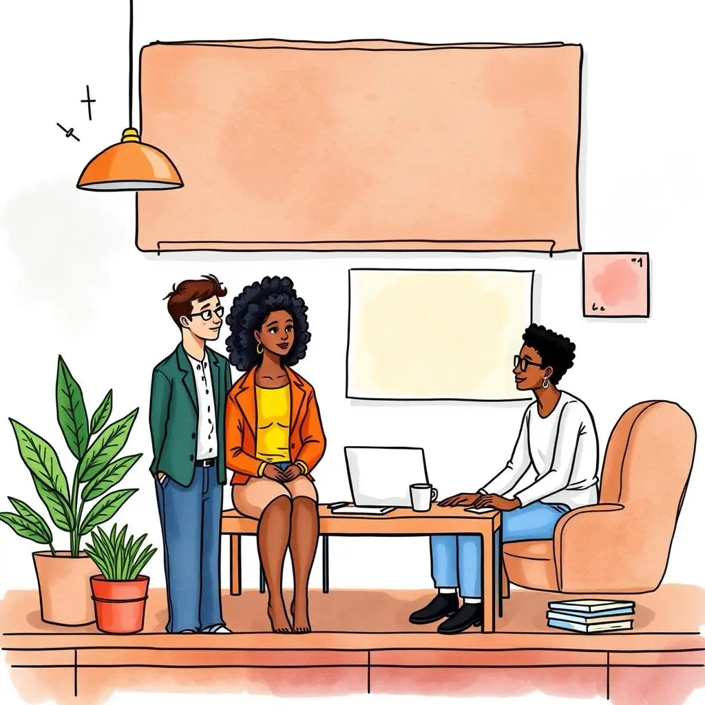 Inclusive job description generator: Create diverse and inclusive job postings 1 Diverse team collaborating on inclusive job description tool in office.