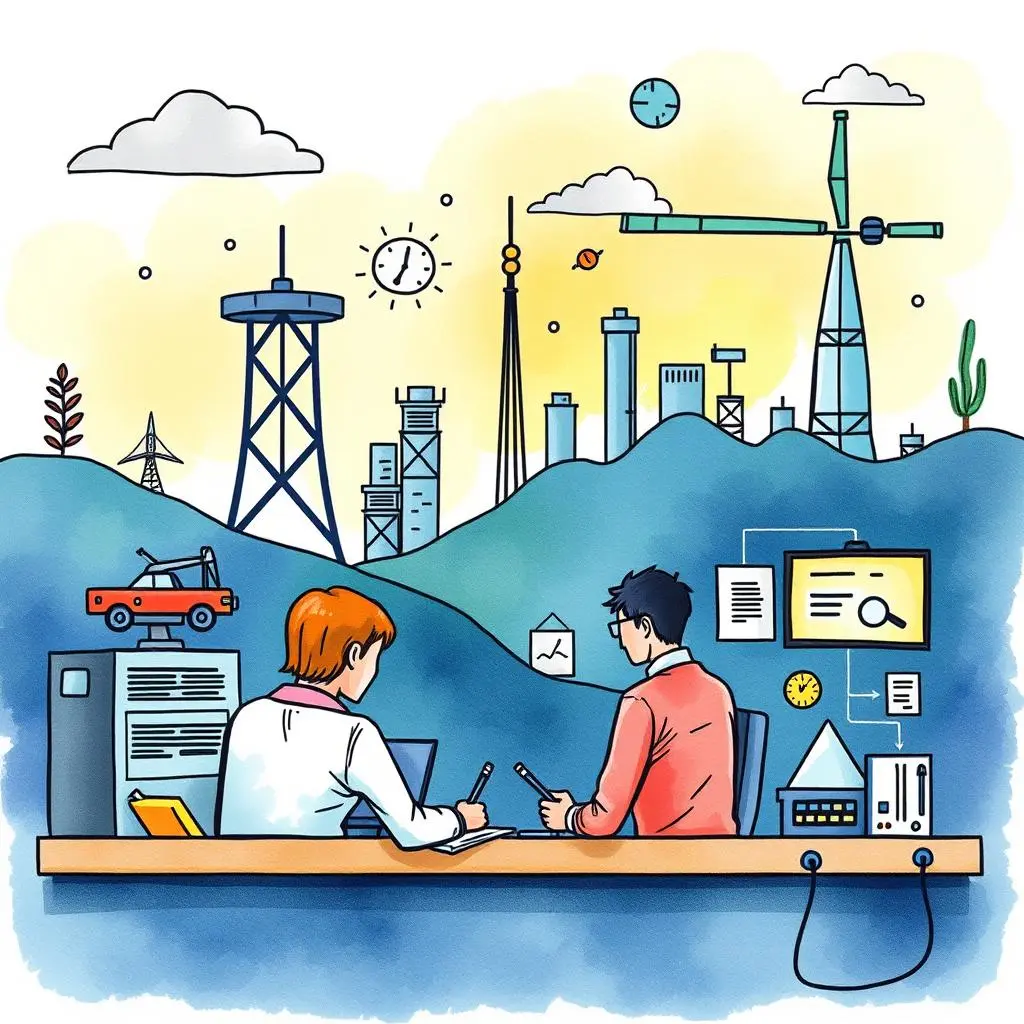 Test process enhancement idea generator: Create ideas for enhancing testing processes 1 Professionals collaborating on enhancing compliance testing processes in engineering.