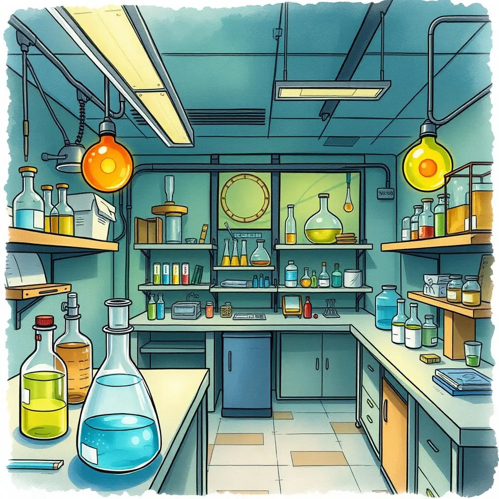 Experiment documentation tool: Summarize and organize your experimental procedures 1 A well-equipped laboratory filled with various glassware and scientific instruments for experiments