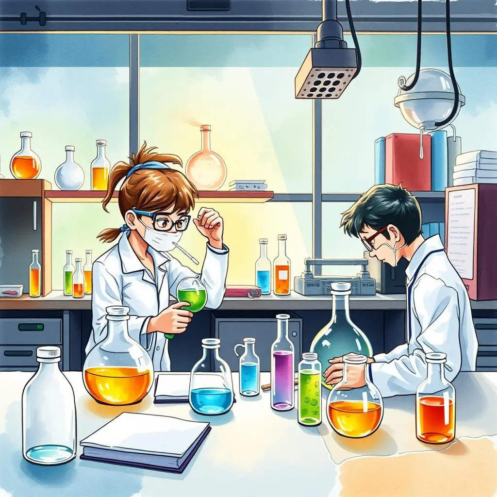 Insight summary creator: Summarize key insights from experimental data 1 Researchers analyzing experimental data in a modern laboratory setting.