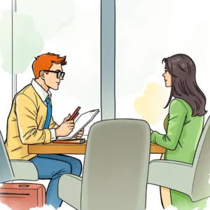Candidate Insights Compiler tool in use during a research interview.