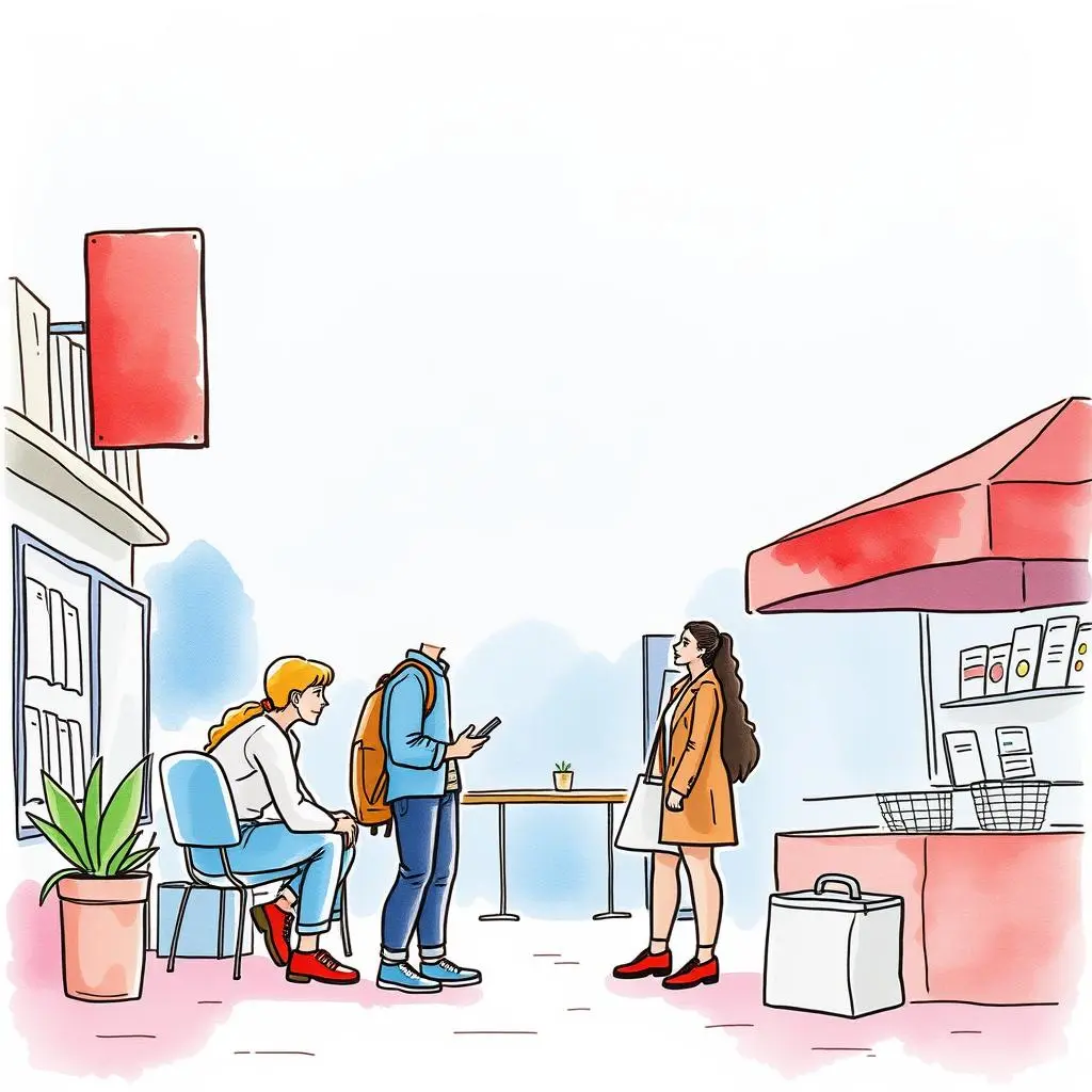 Sentiment evaluator: Assess consumer sentiment from written insights 1 Three people discussing insights in a marketing setting, with outdoor visuals.