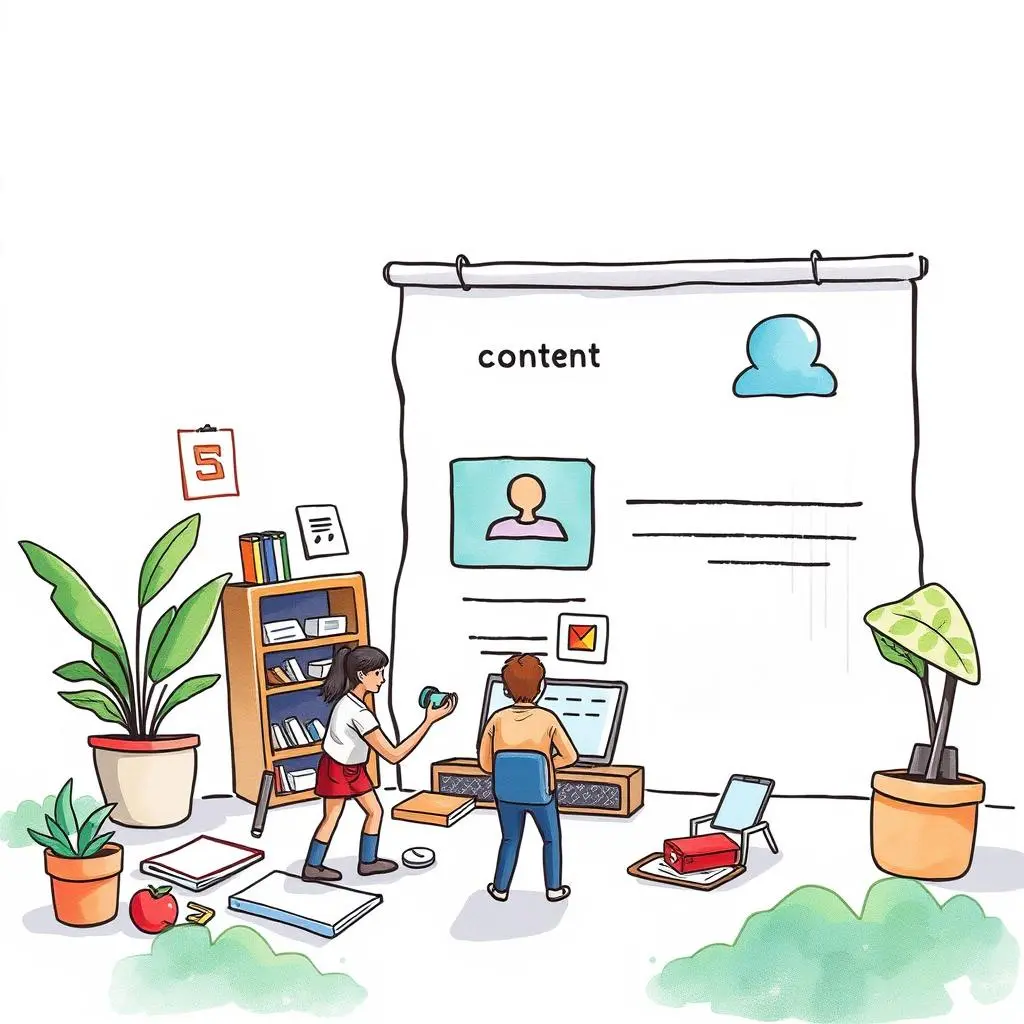 Targeting strategy optimizer: Optimize marketing strategies based on audience insights 1 A team collaborates on content strategy optimization using visual tools and technology.