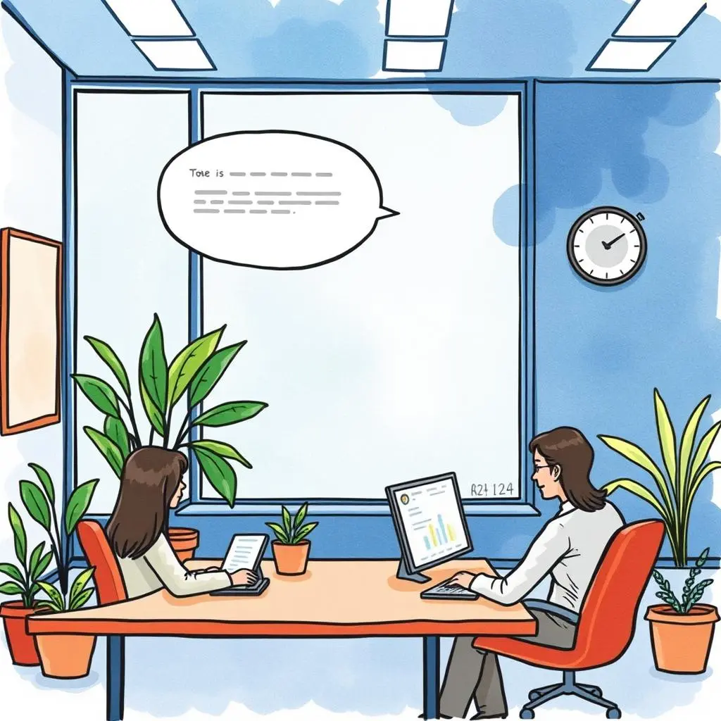 Two professionals analyzing customer feedback data in a bright office.