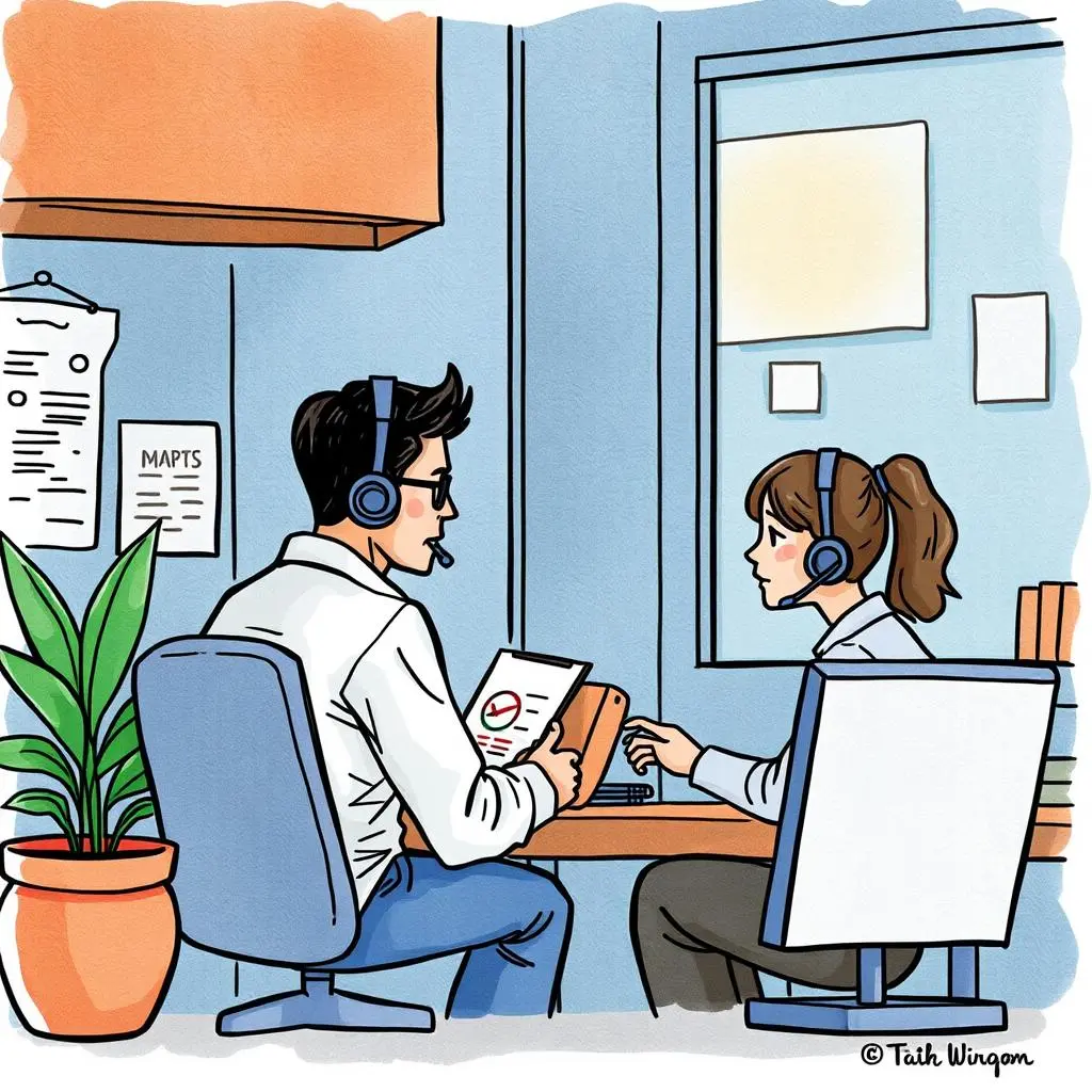Closure acknowledgment email composer: Craft acknowledgment emails for case resolutions 1 A customer support team collaborates at a desk, discussing case resolutions with headsets on.