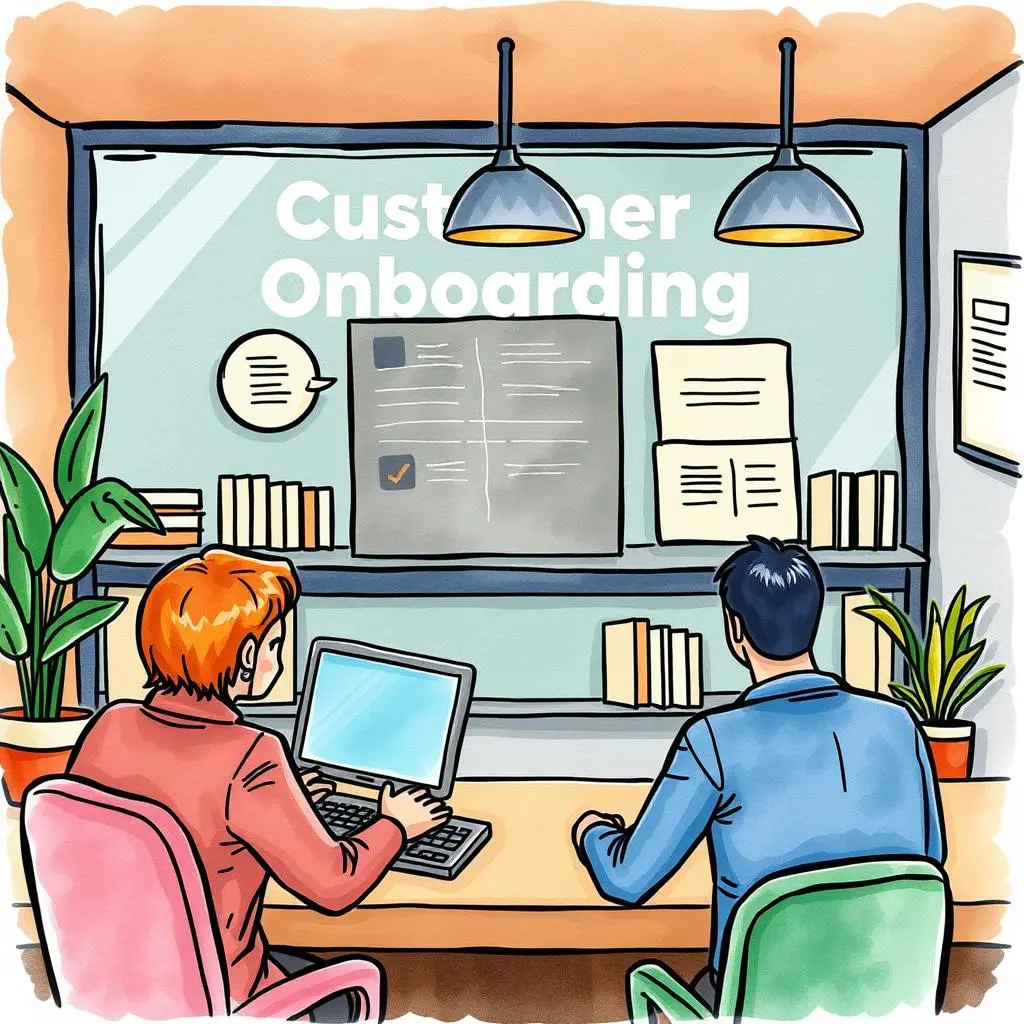 Client resource organizer: Organize resources for successful customer onboarding 1 A team collaborates on a project related to customer onboarding, utilizing a client resource organizer tool.