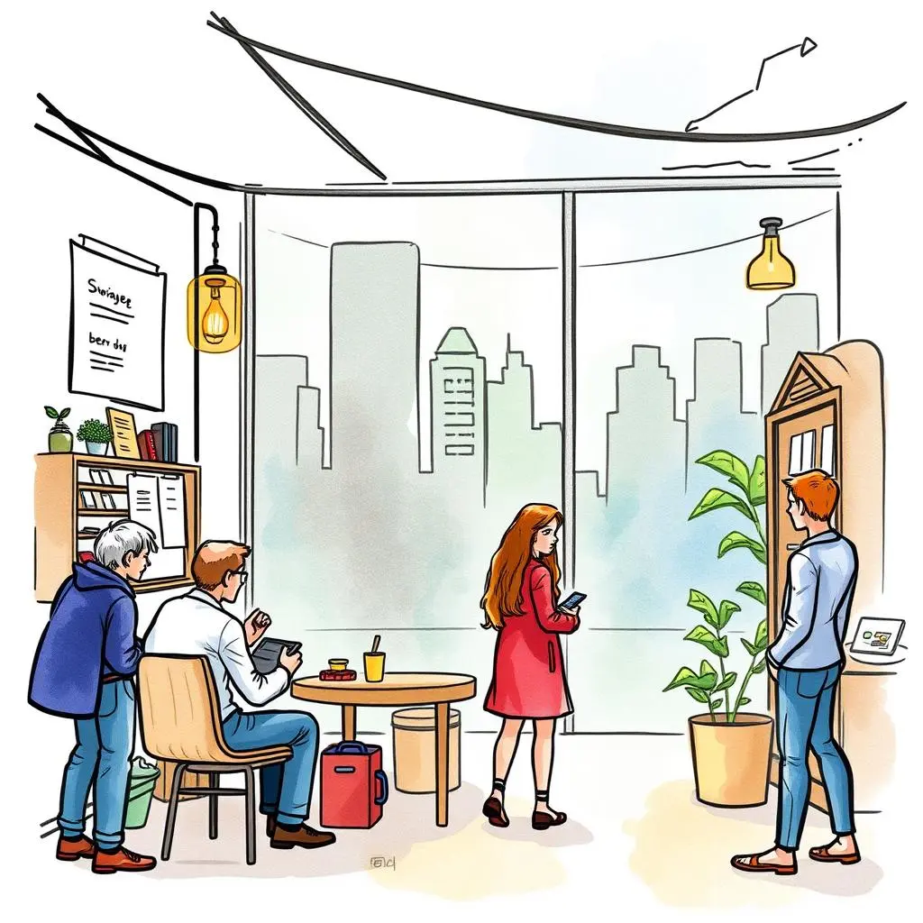 Market segment identifier: Categorize customer segments by demographics 1 A group of diverse professionals collaborating in a modern office environment.