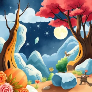 Vibrant landscape illustrating data aggregation and exploration themes.