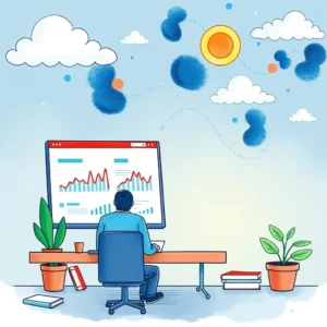 Detecting outliers in sales data with a professional analyzing reports on a computer screen.