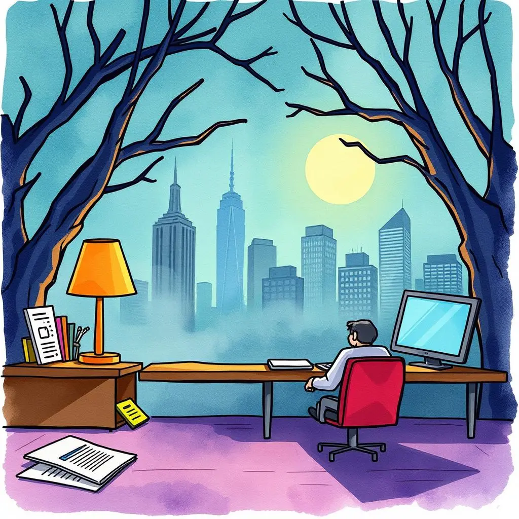 Risk assessment generator: Create assessments based on breach information 1 Professional analyzing data in a cityscape, ensuring data privacy compliance.