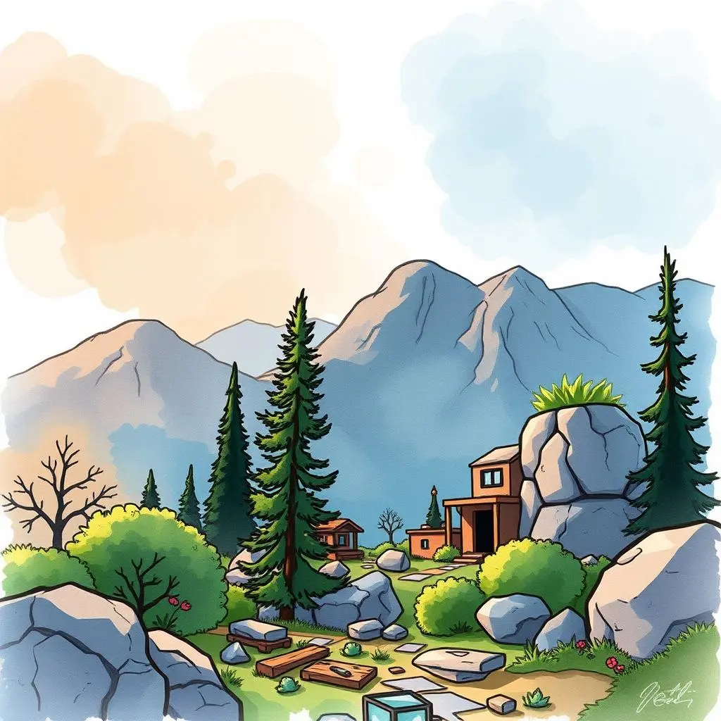 Transformation performance summary: Concisely summarize transformation outcomes 1 Scenic mountain landscape illustrating data transformation process potential.