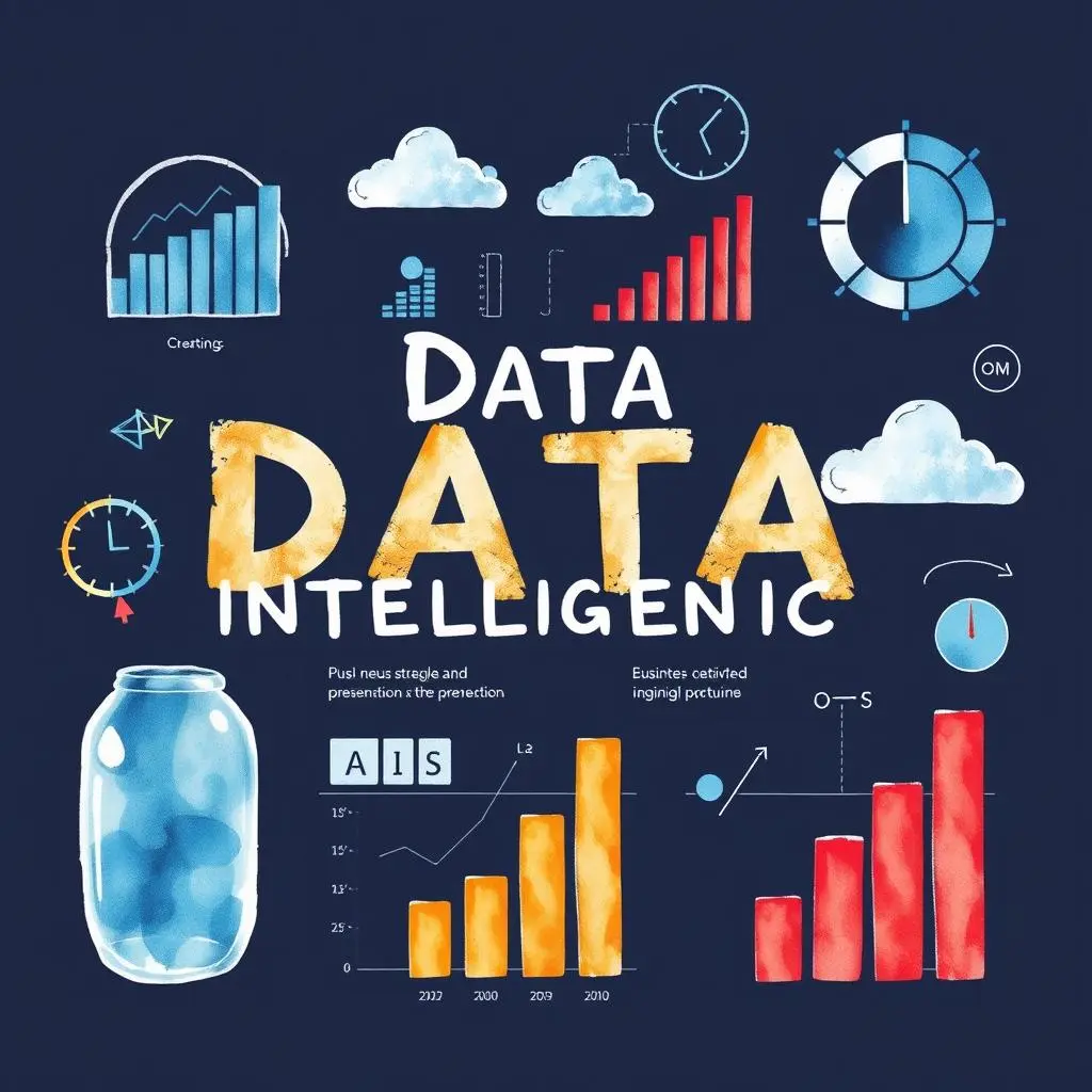 Colorful data visualization graphics illustrating analytics and presentation techniques.