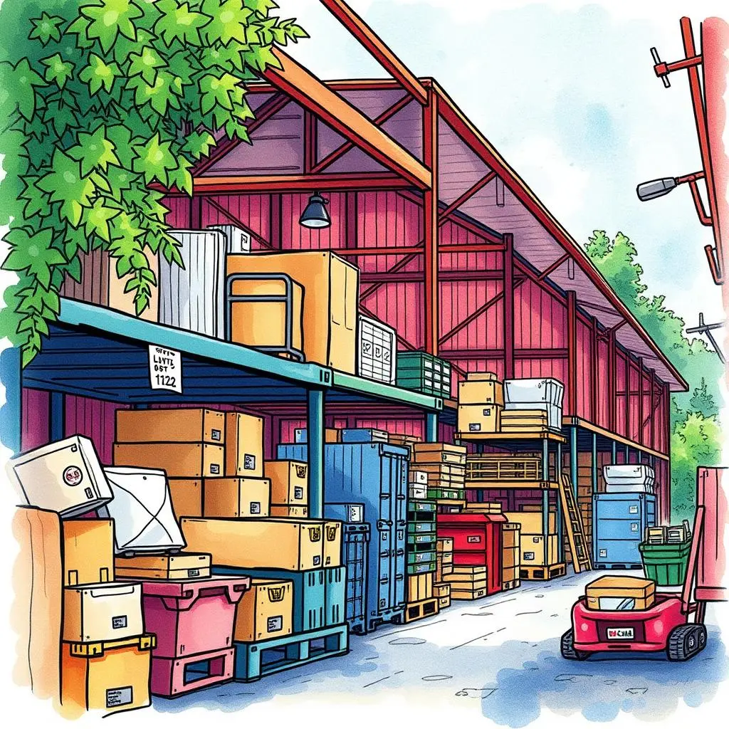Data insights extractor: Get key information from historical datasets 1 Stacks of colorful storage boxes in a warehouse for data insights extraction.