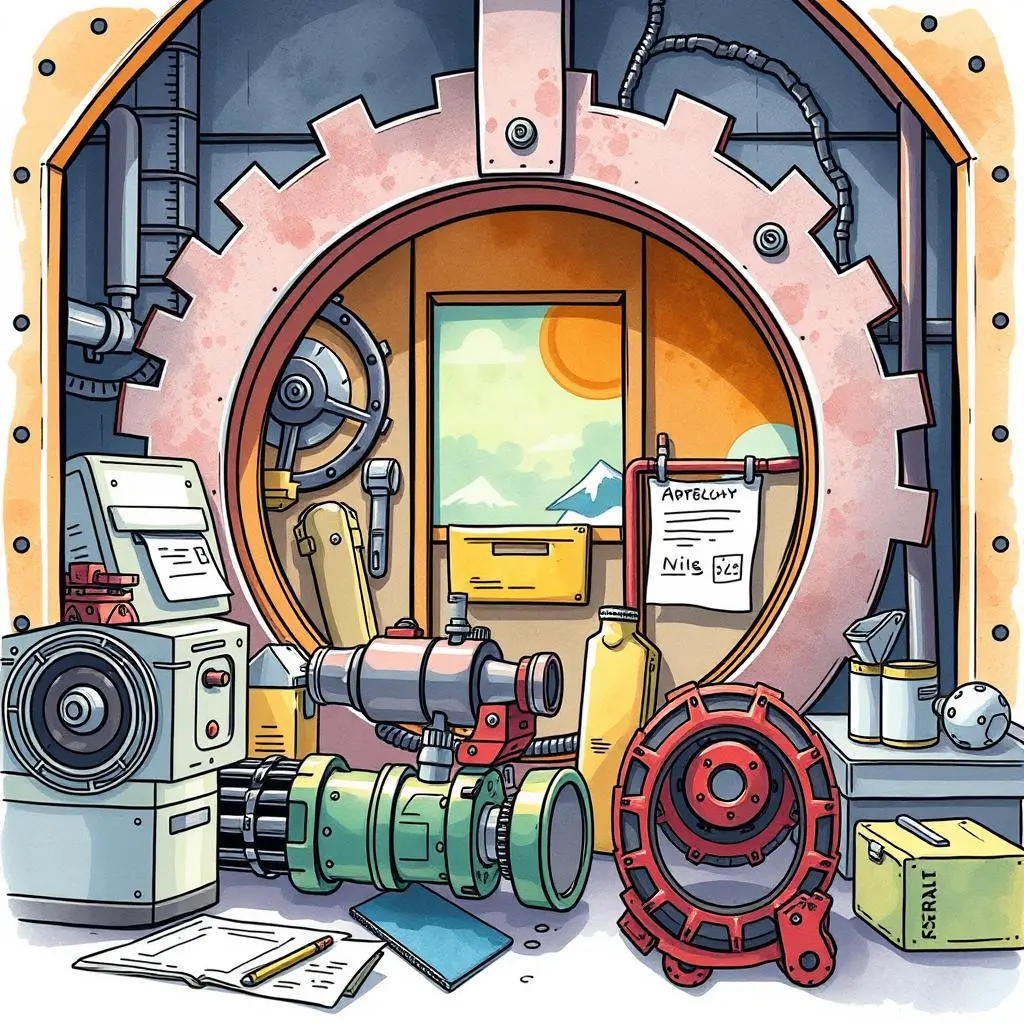 Requirement clarification tool: Clarify and summarize engineering requirements 1 Requirement Clarification Tool illustrated in an engineering workspace with tools and machinery.