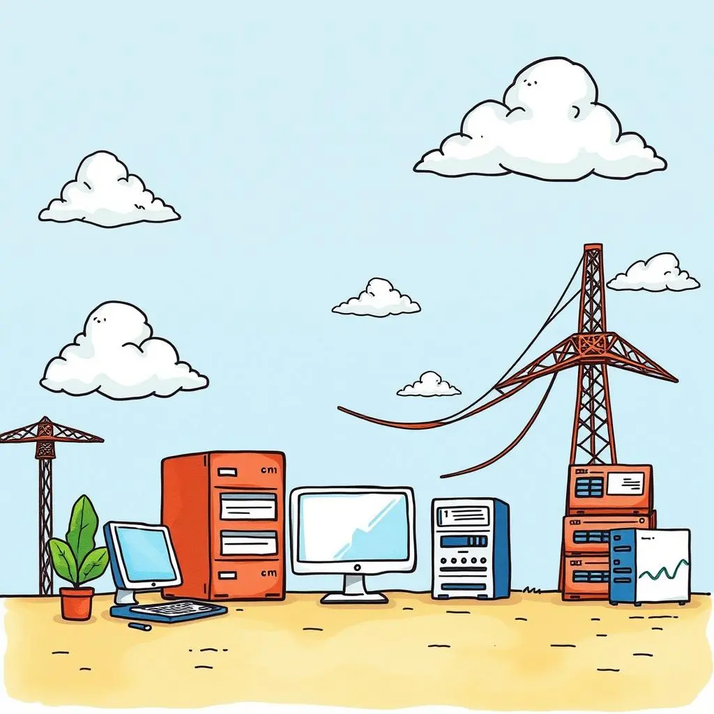 Change management log creator: Generate logs for change management processes 1 Change Management Log Creator tool with IT equipment, showcasing disaster recovery planning elements.